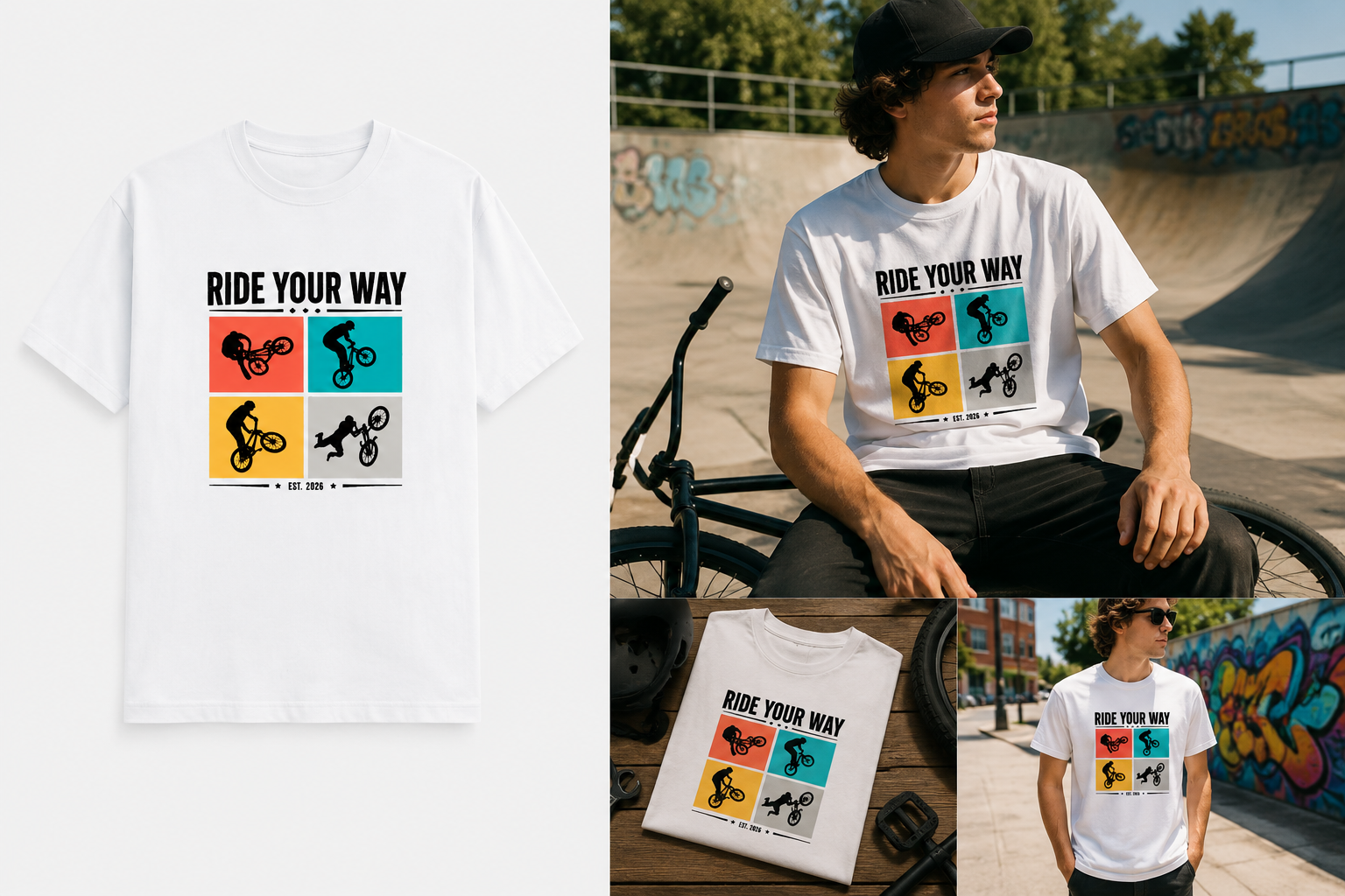 Ride Your Way BMX T-Shirt | Retro Cycling & Bike Rider Shirt