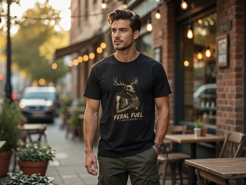 Feral Fuel Wendigo T-Shirt – Iced or Nothing Black Graphic Tee