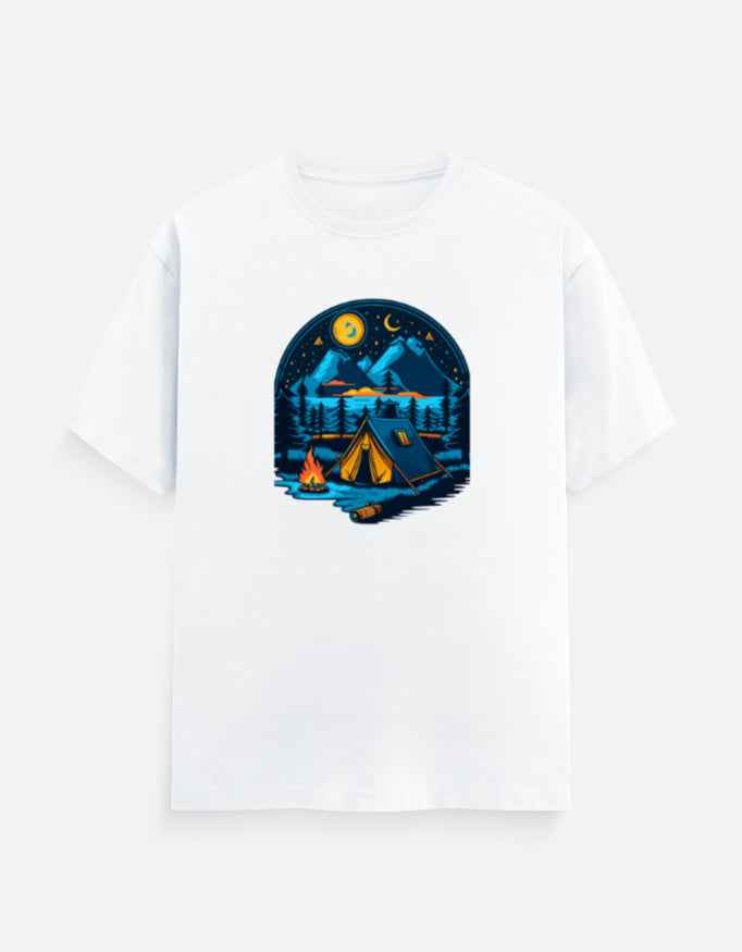Moonlit Mountain Camping T-Shirt
