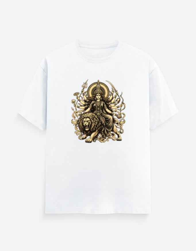 Goddess Durga & Lion Graphic Tee | Unisex T-Shirt