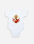Trishul & Dandiya Baby Romper – Festive Indian Baby Bodysuit
