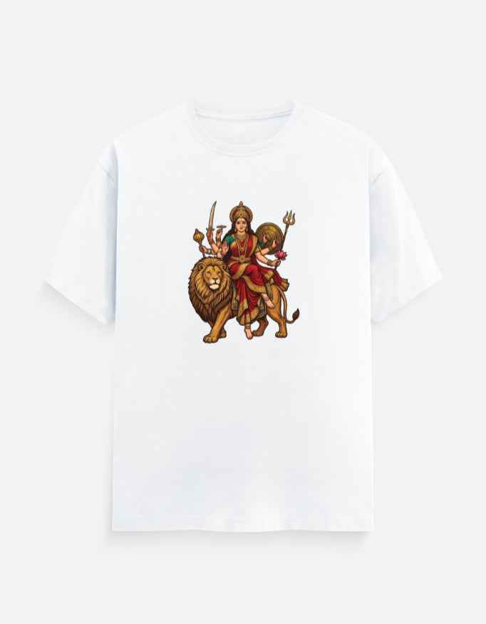 Durga Maa & Lion T-Shirt | Maa Durga Puja Graphic Tee