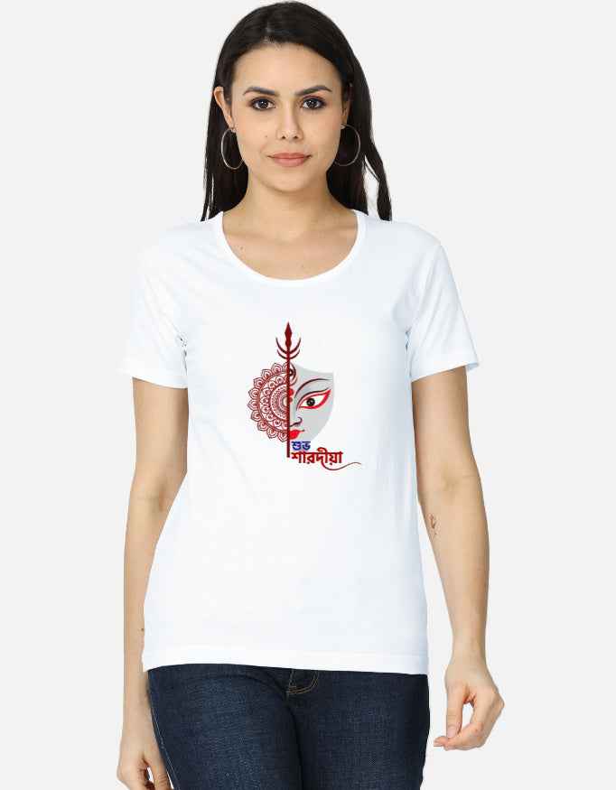 Shubho Sharodiya Bengali T-Shirt – Durga Puja Graphic Tee
