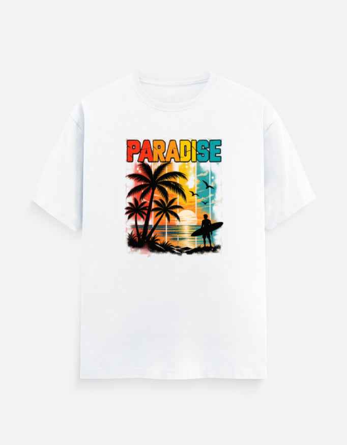 Paradise Sunset T-Shirt | Vintage Tropical Graphic Tee