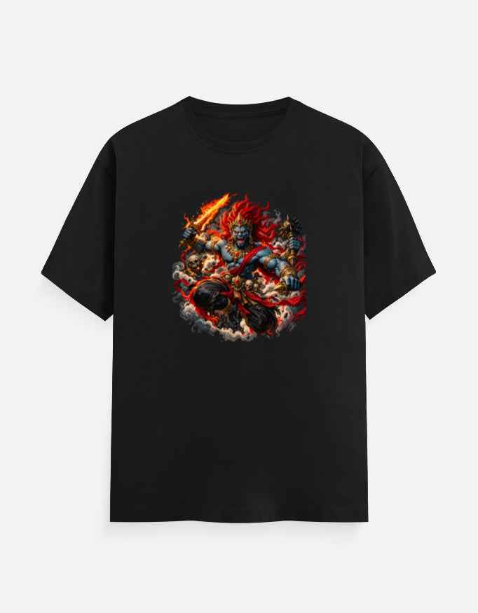Flamebound Demon Warrior T-Shirt