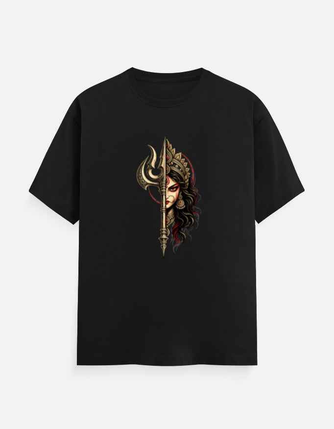 Durga Trishul T-Shirt | Unisex Black T-Shirt