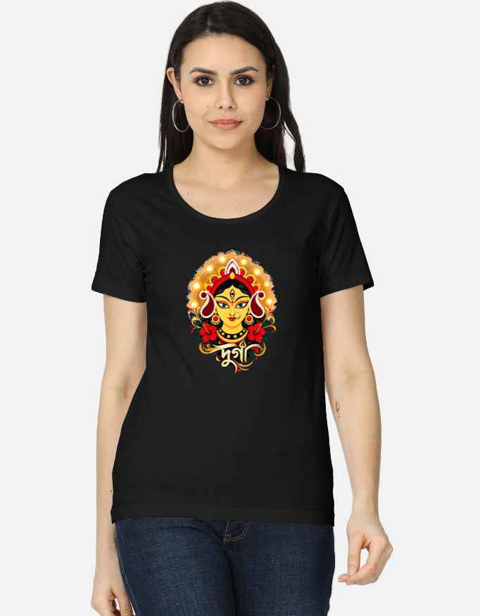 Bengali Durga Women's T-Shirt – Durga Puja Graphic Tee