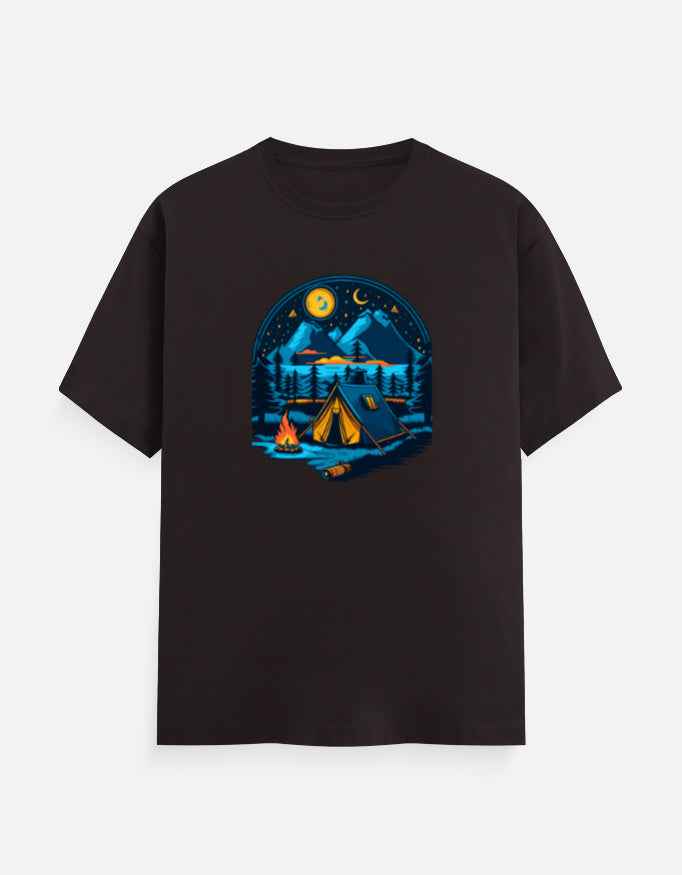Moonlit Mountain Camping T-Shirt