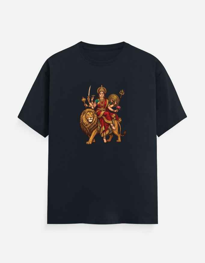 Durga Maa & Lion T-Shirt | Maa Durga Puja Graphic Tee