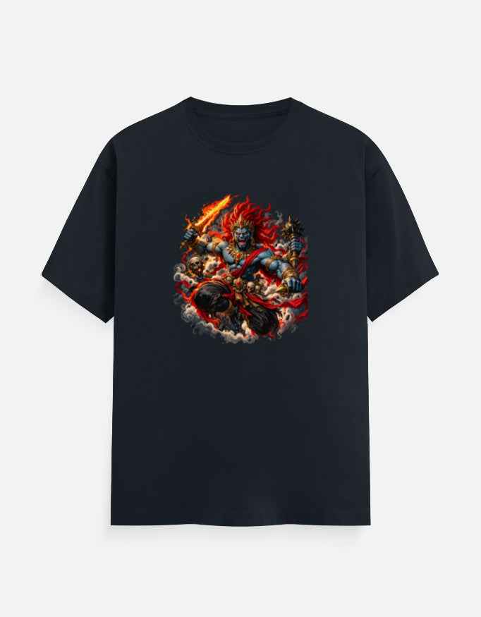 Flamebound Demon Warrior T-Shirt