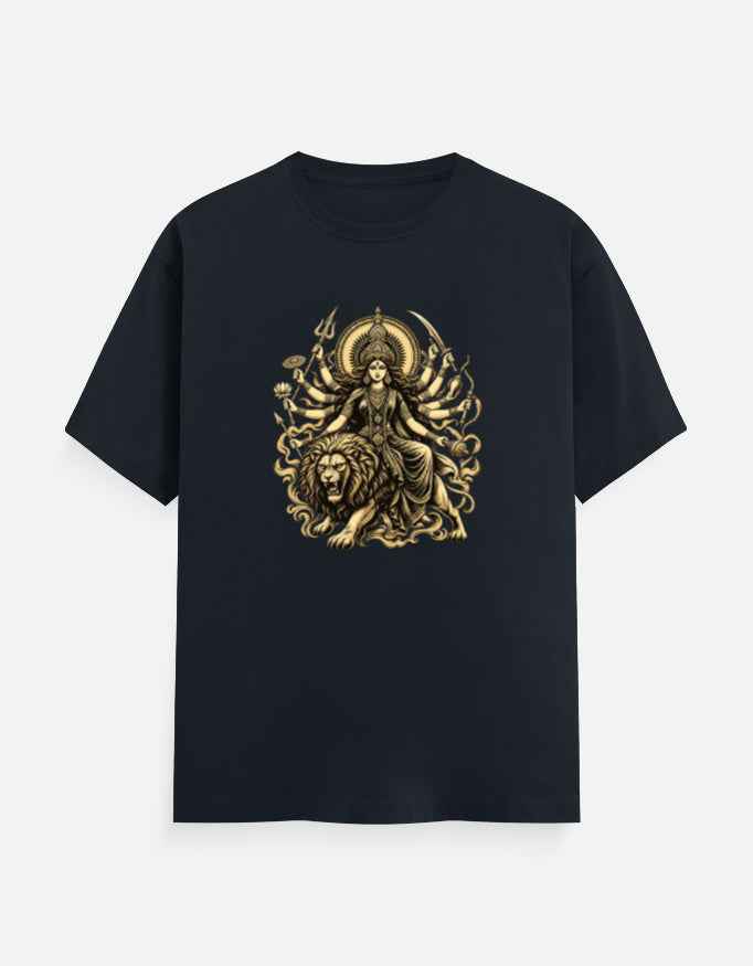 Goddess Durga & Lion Graphic Tee | Unisex T-Shirt