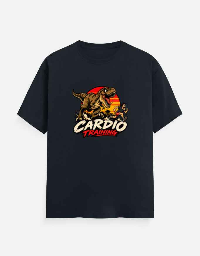 Funny Dinosaur Running Gym Tee