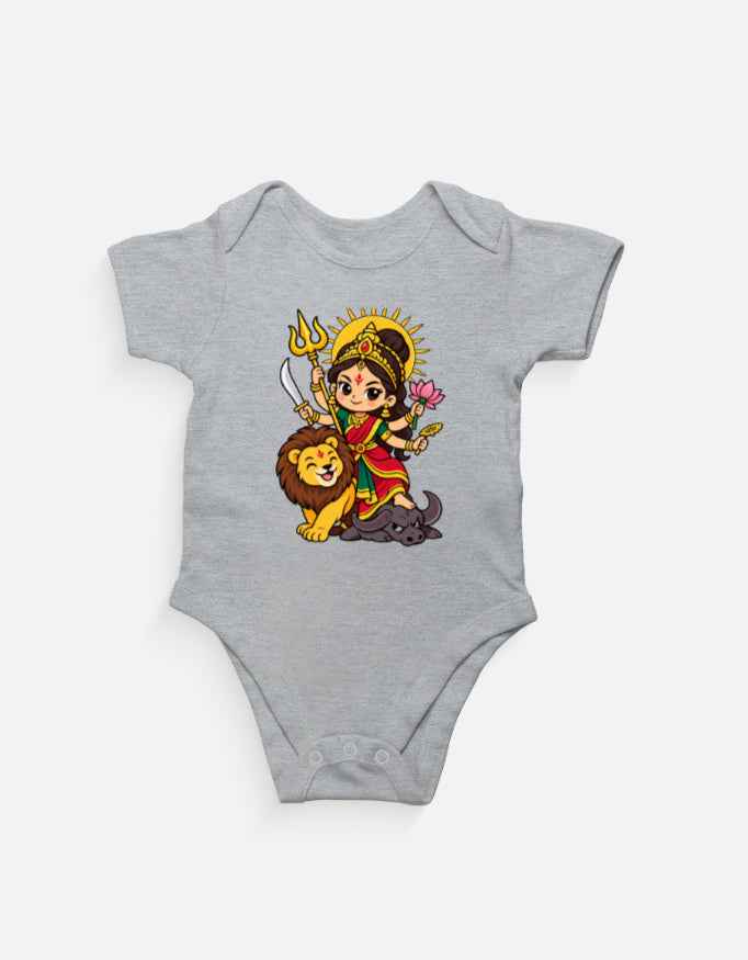 Chibi Durga Baby Romper – Front & Back Print