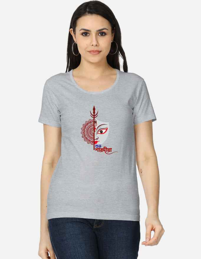 Shubho Sharodiya Bengali T-Shirt – Durga Puja Graphic Tee