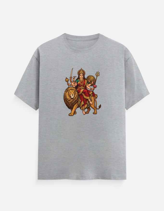 Durga Maa & Lion T-Shirt | Maa Durga Puja Graphic Tee