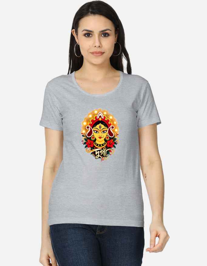 Bengali Durga Women's T-Shirt – Durga Puja Graphic Tee