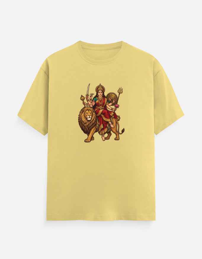Durga Maa & Lion T-Shirt | Maa Durga Puja Graphic Tee