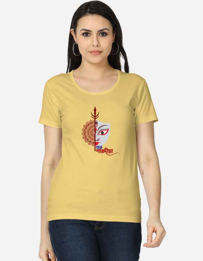 Shubho Sharodiya Bengali T-Shirt – Durga Puja Graphic Tee
