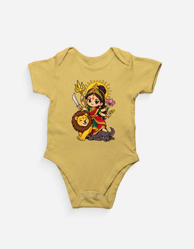 Chibi Durga Baby Romper – Front & Back Print