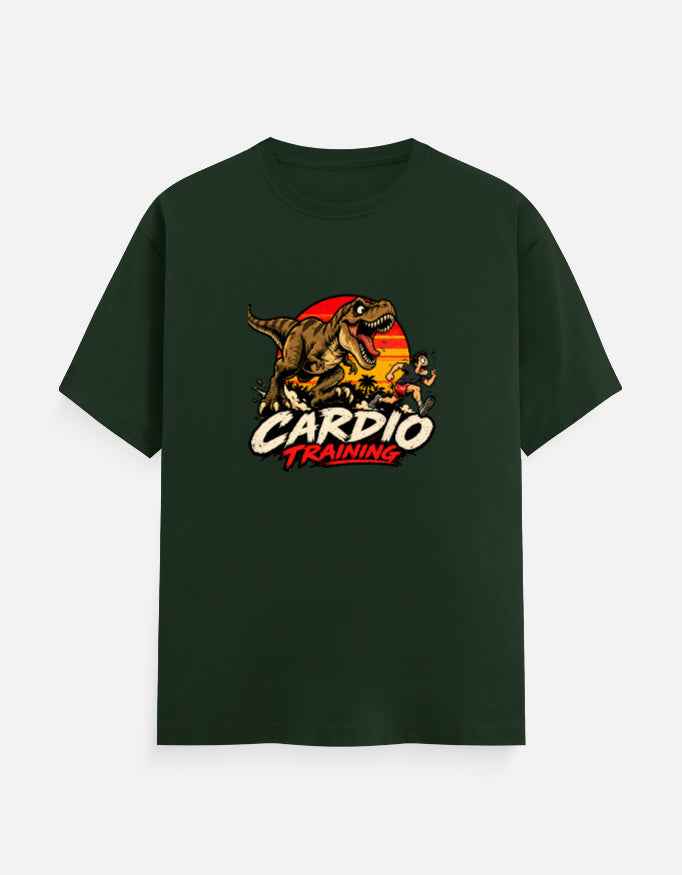 Funny Dinosaur Running Gym Tee