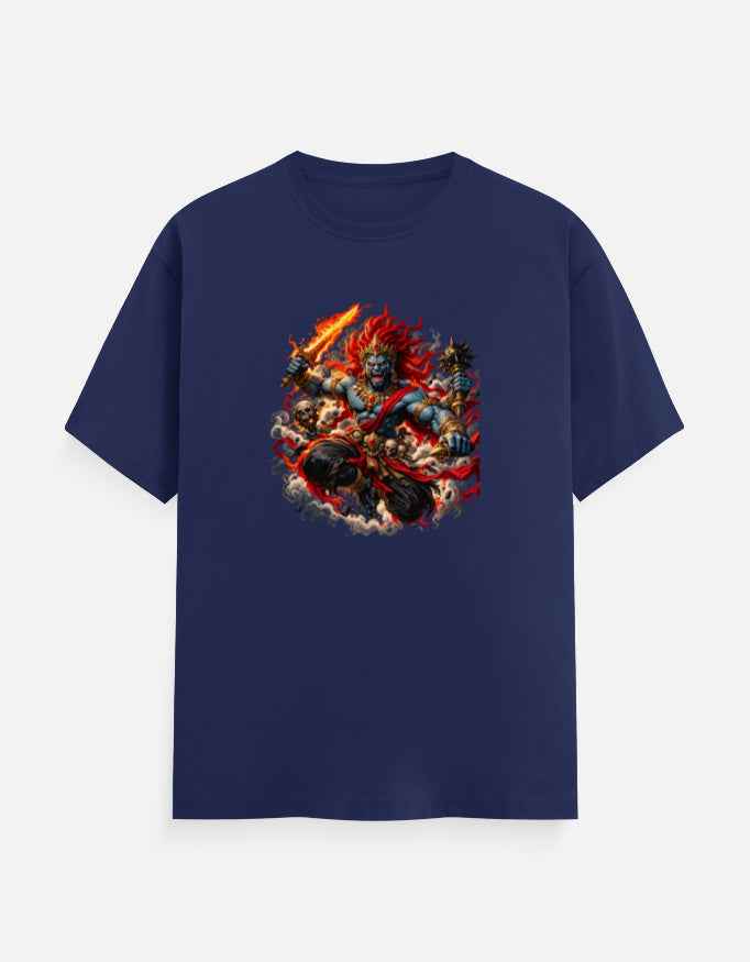 Flamebound Demon Warrior T-Shirt