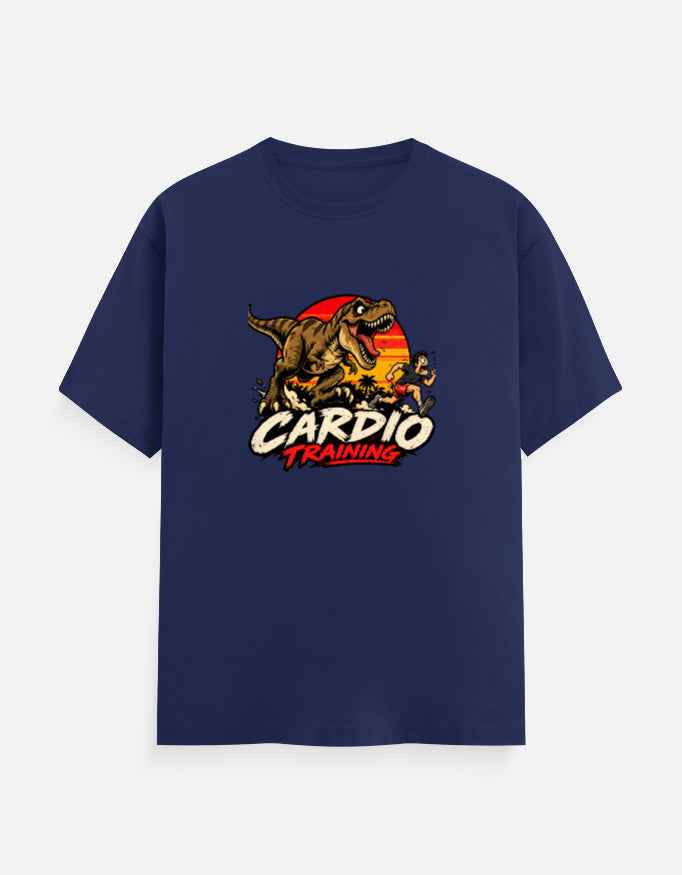 Funny Dinosaur Running Gym Tee