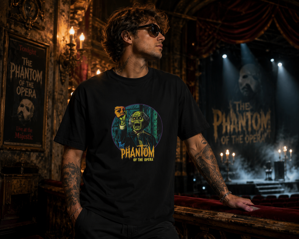 Vintage Gothic Phantom Of the Opera Inspired Graphic T-Shirt | Dark Theatre Horror Tee | GhoulNest