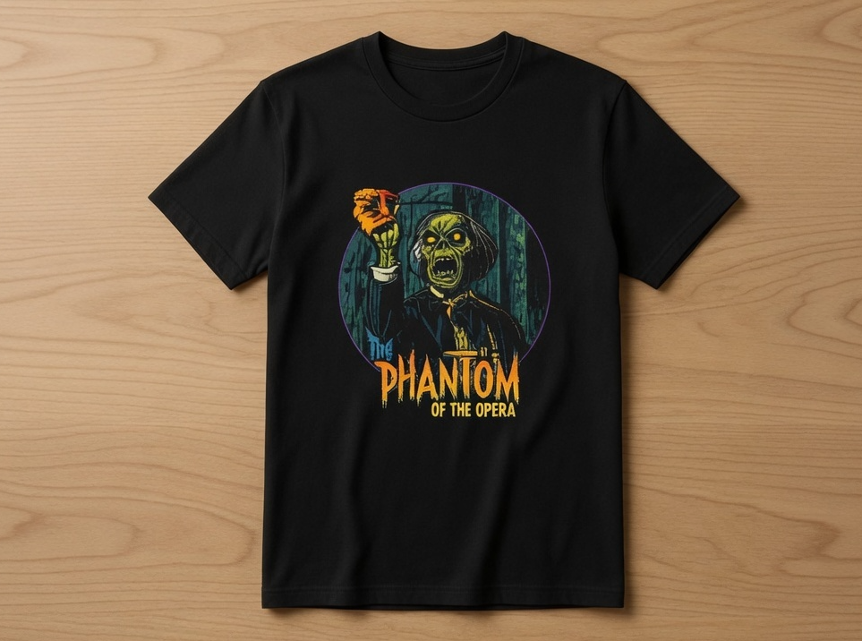 Vintage Gothic Phantom Of the Opera Inspired Graphic T-Shirt | Dark Theatre Horror Tee | GhoulNest