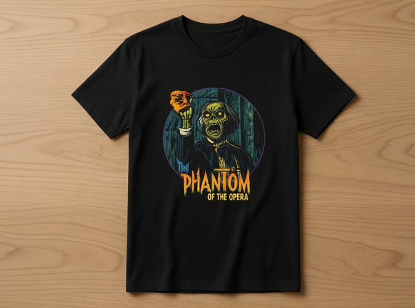 Vintage Gothic Phantom Of the Opera Inspired Graphic T-Shirt | Dark Theatre Horror Tee | GhoulNest