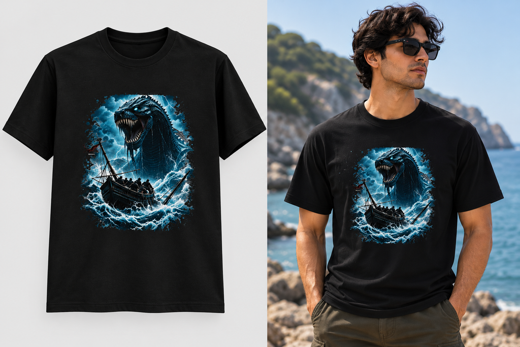 The Leviathan – Deep Sea Monster Graphic T-Shirt | Ghoulnest