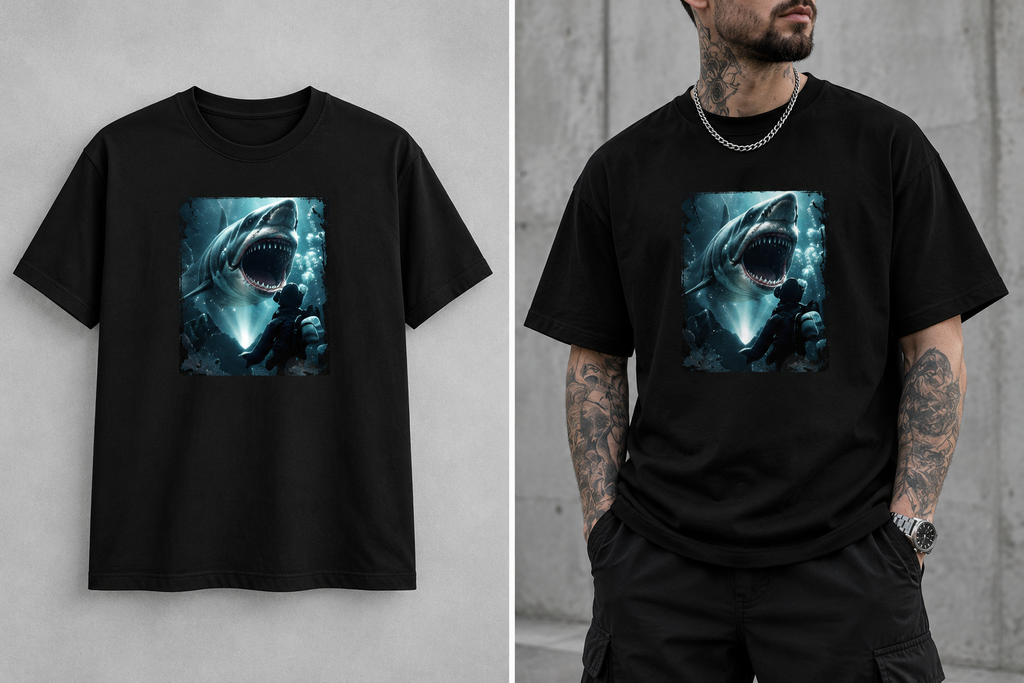 Into the Jaws – Shark Attack Graphic T-Shirt | Ghoulnest