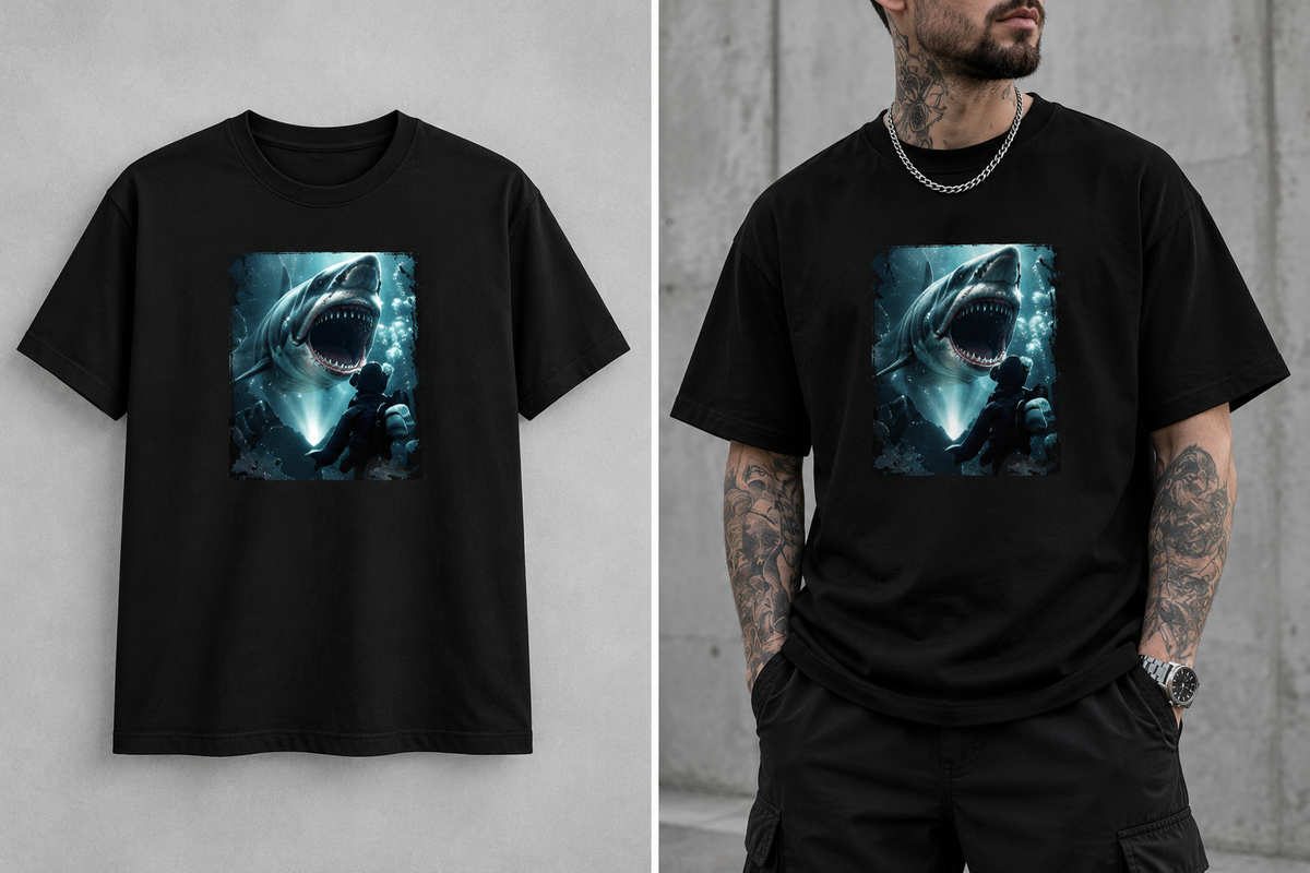 Into the Jaws – Shark Attack Graphic T-Shirt | Ghoulnest
