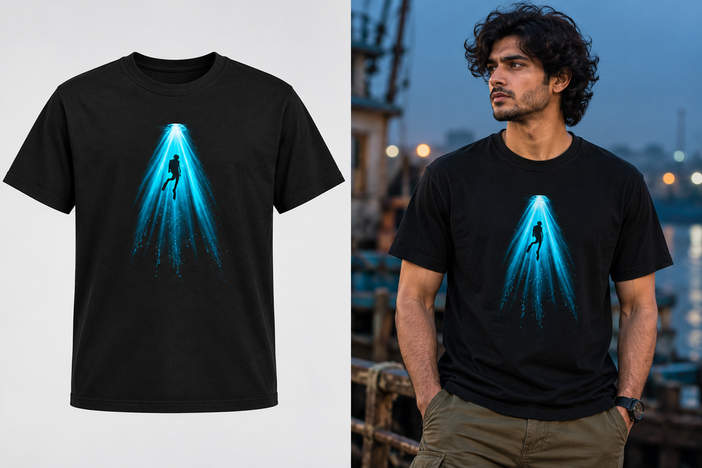 Abyss Diver – Deep Sea Graphic T-Shirt | Ghoulnest
