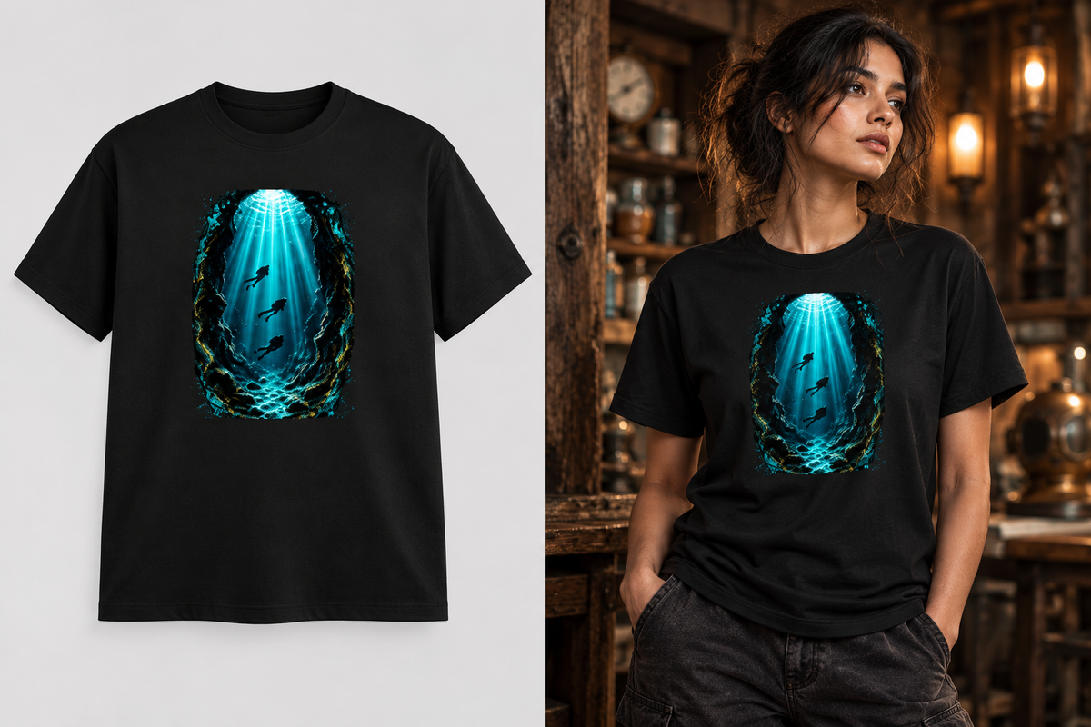 The Blue Passage – Deep Sea Divers Graphic T-Shirt | Ghoulnest