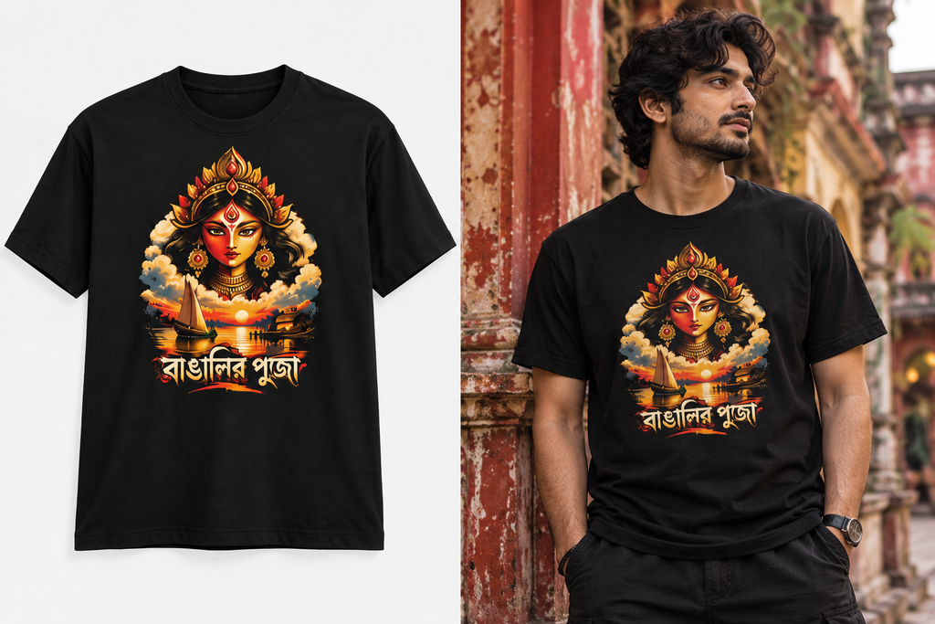 Bengali Durga Puja T-Shirt Unisex T-Shirt