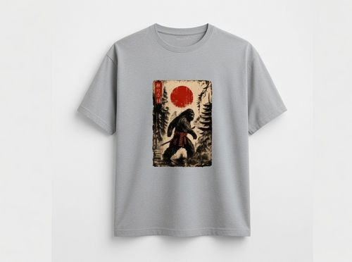 Bigfoot Samurai Japanese Graphic T-Shirt