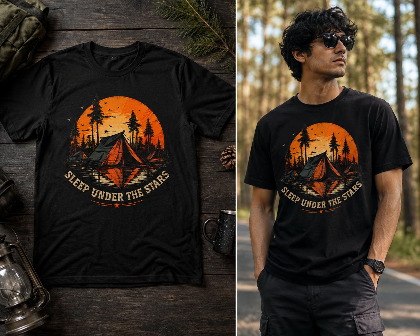 Sleep Under the Stars Camping T-Shirt
