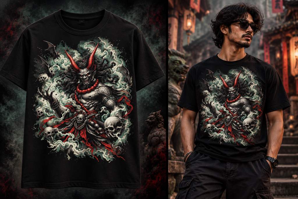 Crimson Asura T-Shirt | Dark Mythic Demon Graphic Tee