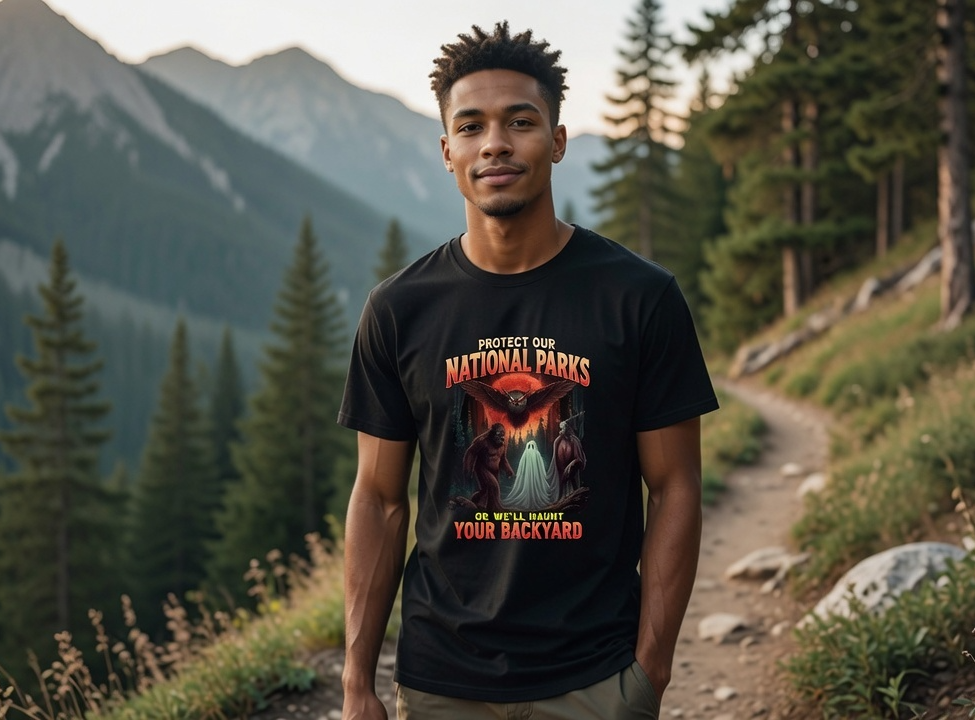 Protect Our National Parks Cryptid T-Shirt – Bigfoot Mothman Ghost Horror Tee