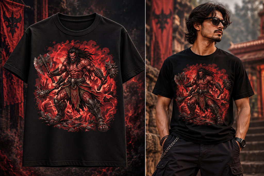 Dark Fantasy Warrior Graphic Tee