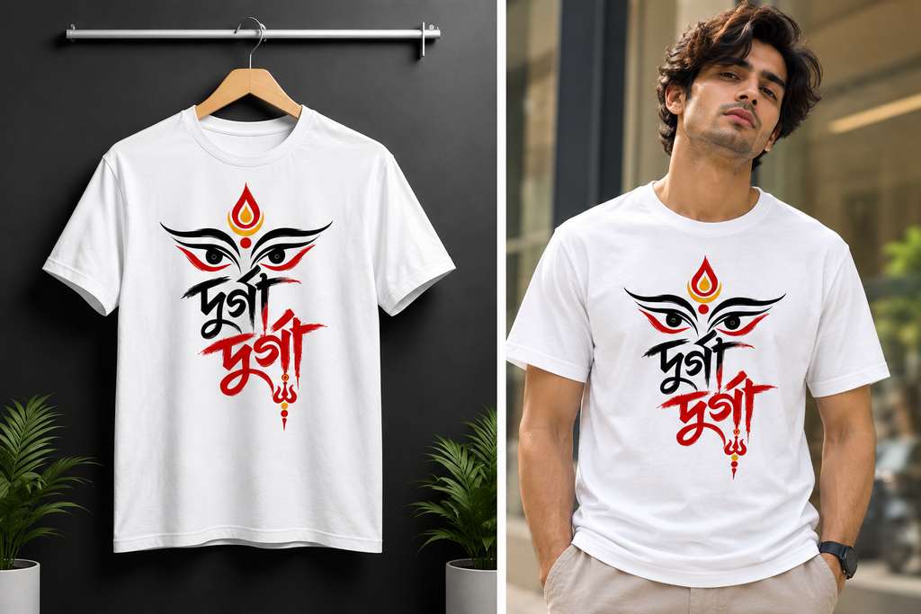 মা দুর্গা T-Shirt | Maa Durga Bengali Graphic Tee