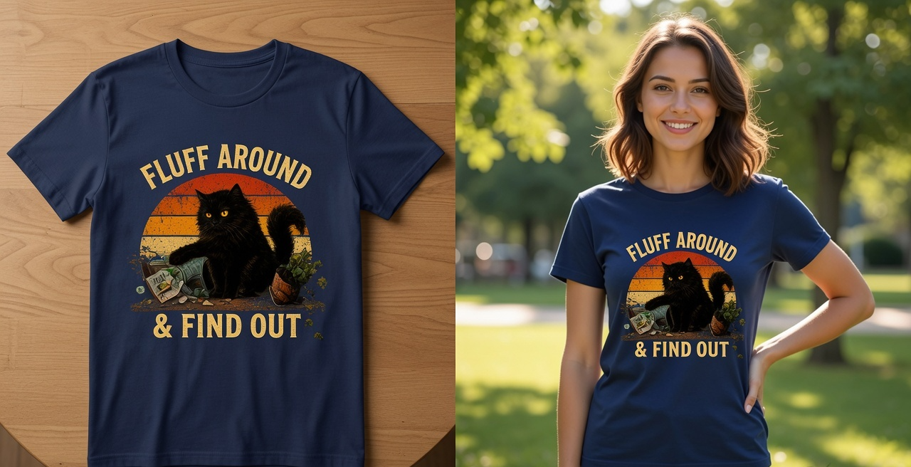 Fluff Around and Find Out Cat T-Shirt