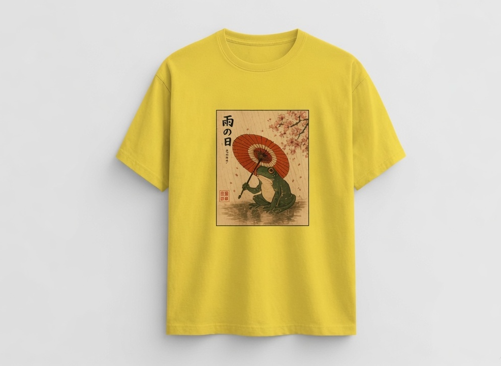 Funny Frog with Umbrella T-Shirt