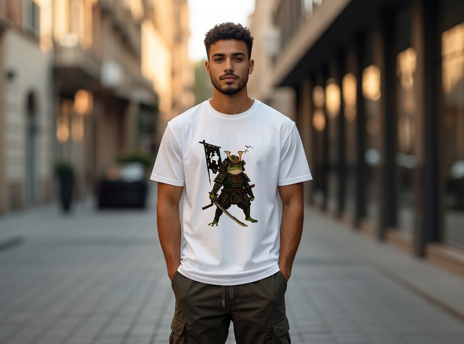 Funny Frog Samurai T-Shirt