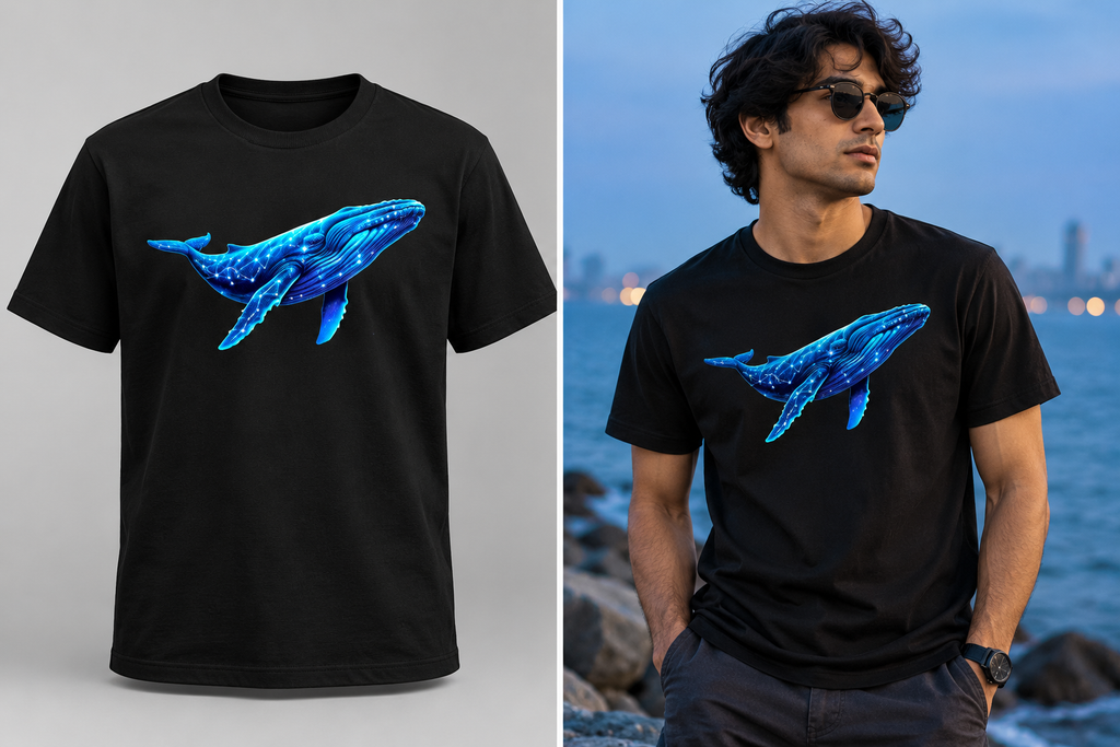 Cosmic Whale – Constellation Humpback Graphic T-Shirt
