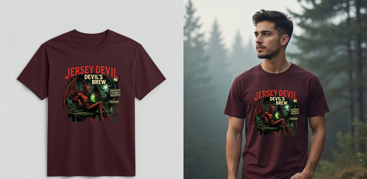Jersey Devil Devil’s Brew T-Shirt – Horror Graphic Tee