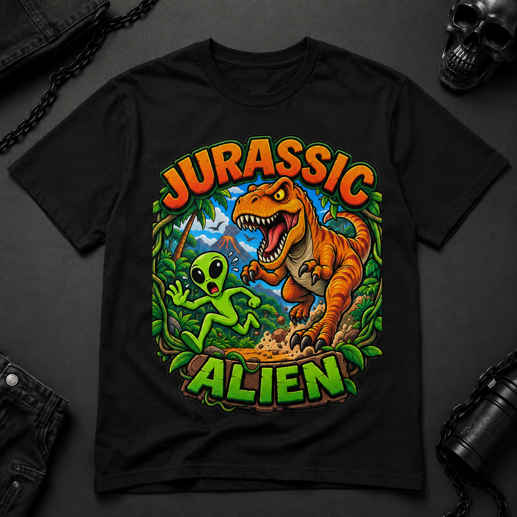 Dinosaur & Alien Graphic Tee