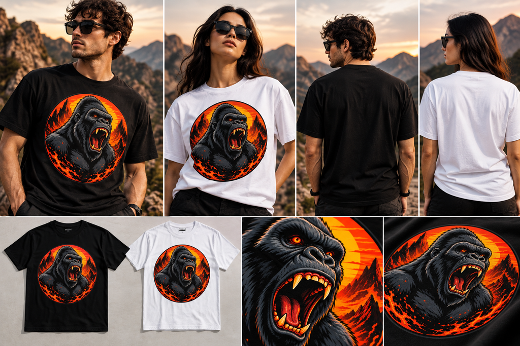 Roaring Gorilla T-Shirt | Cryptid Graphic Tee