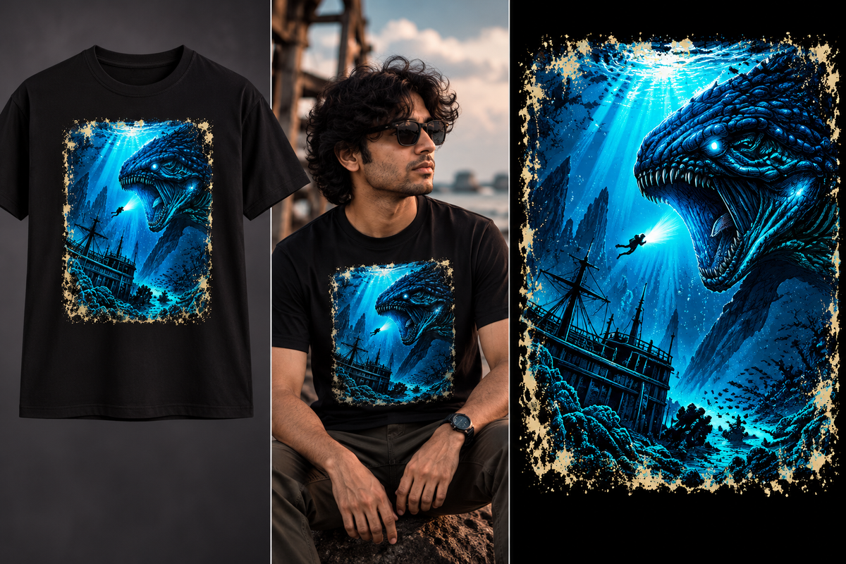 Leviathan Deep Sea Monster Graphic T-Shirt | Ghoulnest