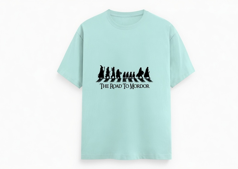 The Road to Mordor T-Shirt – Lord of the Rings Inspired Fellowship Silhouette Tee